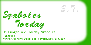 szabolcs torday business card